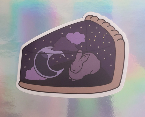 Dreamy Bunny Pie Slice Sticker